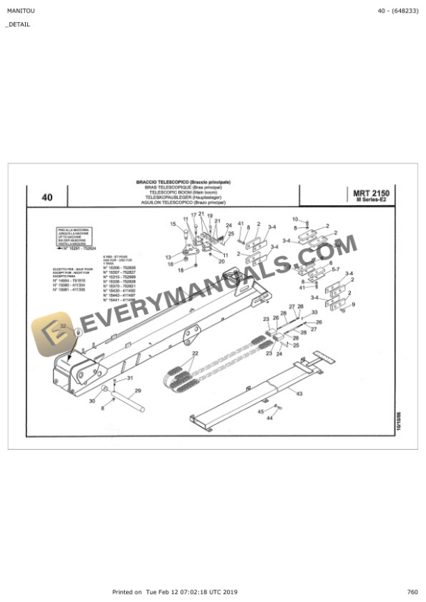 Manitou MRT 2150 M Series E2 Parts Catalog 648233 7 Manitou MRT 2150 M Series E2 Parts Catalog 648233 - Image 5