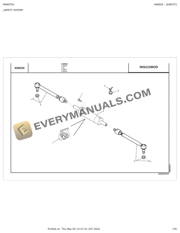 Manitou MRT 2150 PLUS PRIVILEGE Parts Manual 648757 5 Manitou MRT 2150 PLUS PRIVILEGE Parts Manual 648757 - Image 3