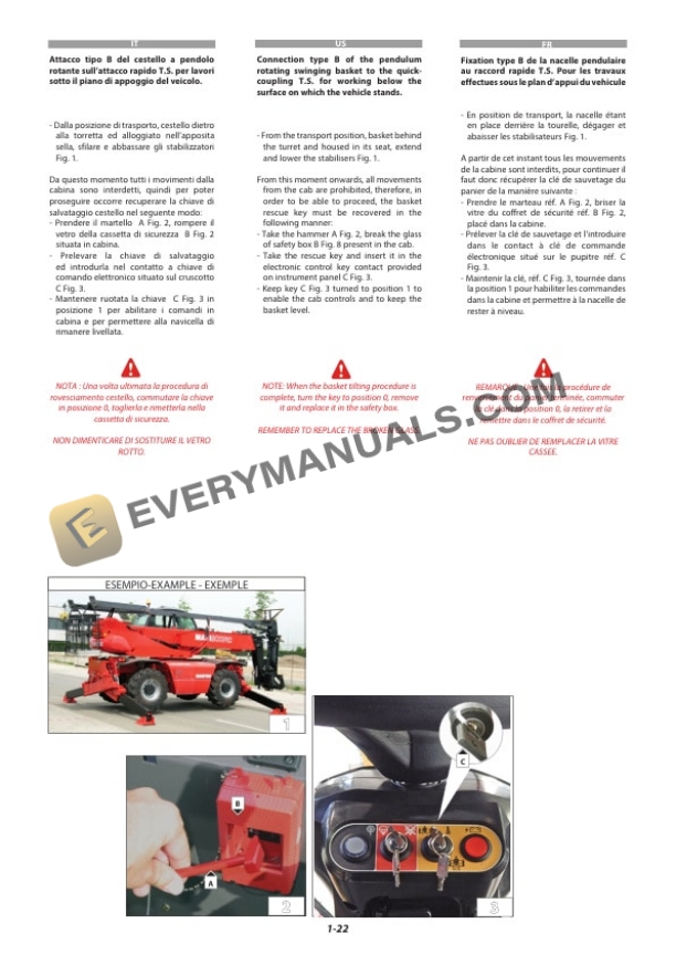 Manitou MRT 2260 360 160Y ST5 S1 to MRT-X 3570 ES 360 210Y ST3A S1 Operator Manual 649282 IT-US-FR-2