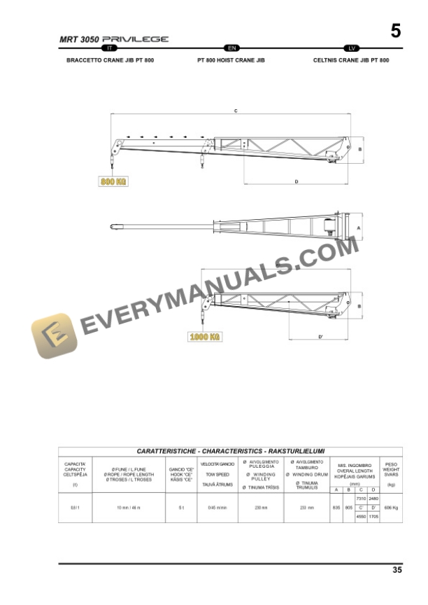 Manitou MRT 3050 Privilege Operator Manual 648386 IT-EN-LV-4