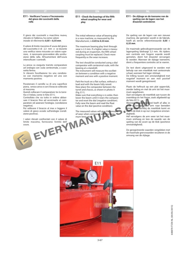 Manitou MRT-X 3255 Plus Privilege, MRT 3255 Plus Privilege Operator Manual 648870 IT-EN-NL-5