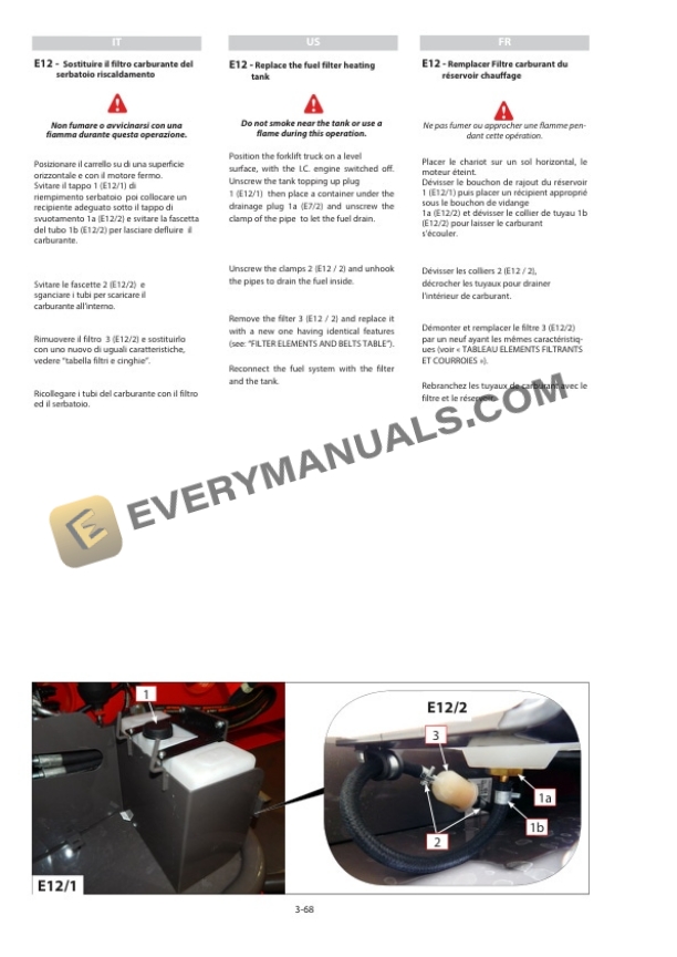 Manitou MRT-X 3255 Plus Privilege, MRT 3255 Plus Privilege Operator Manual 648870 IT-US-FR-5