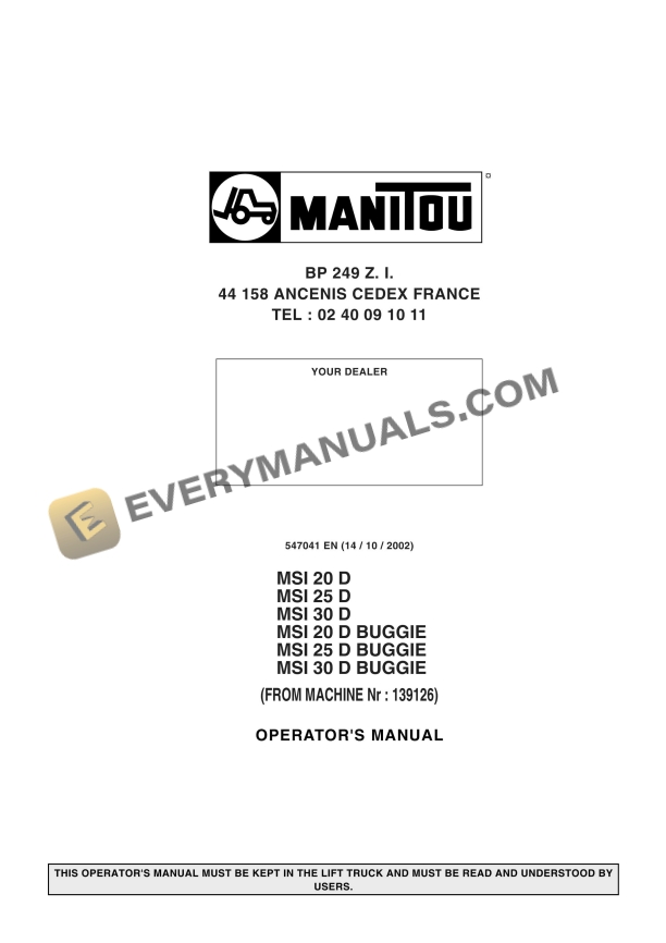 manitou msi 20 d msi 25 d msi 30 d msi 20 d buggie msi 25 d buggie msi 30 d buggie operator manual 547041en 1