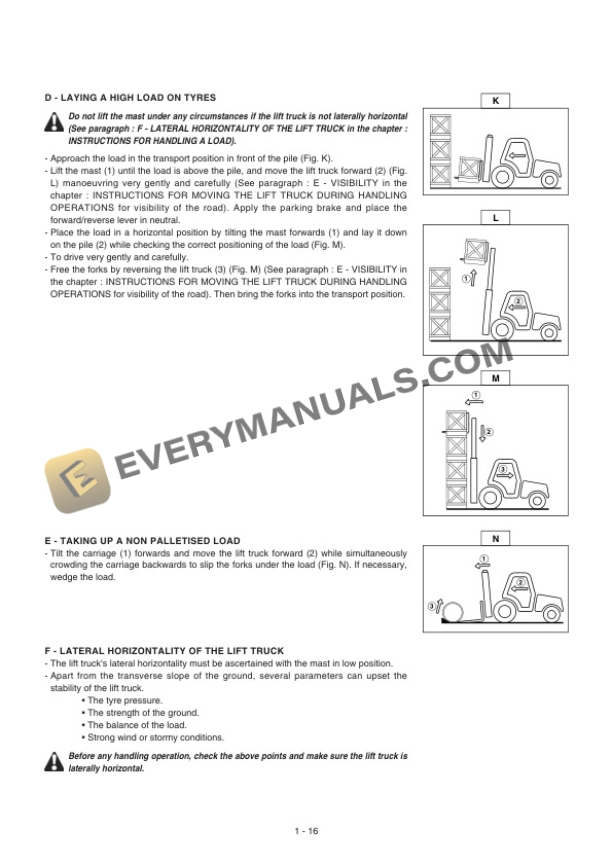 Manitou MSI 20 D, MSI 25 D, MSI 30 D, MSI 20 D BUGGIE, MSI 25 D BUGGIE, MSI 30 D BUGGIE Operator Manual 547041EN-2