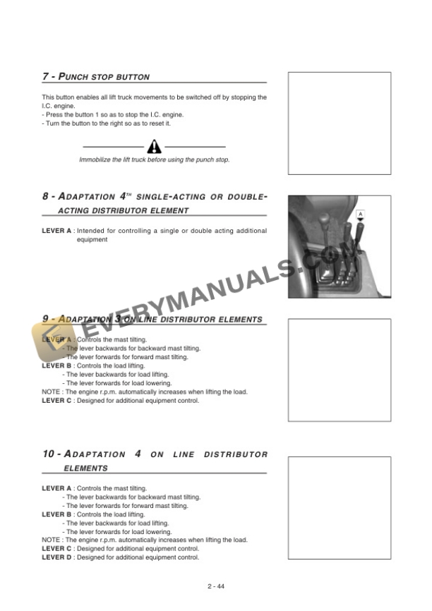 Manitou MSI 20 D, MSI 25 D, MSI 30 D, MSI 20 D BUGGIE, MSI 25 D BUGGIE, MSI 30 D BUGGIE Operator Manual 547827EN-4