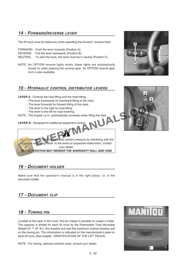Manitou MSI 20, MSI 25, MSI 30, MSI 20 BUGGIE, MSI 25 BUGGIE, MSI 30 BUGGIE Operator Manual 547308EN-3