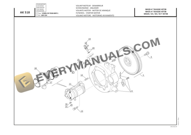 Manitou MSI 20 T 4ST3B, MSI 25 T 4ST3B, MSI 30 T 4ST3B, MSI 35 T 4ST3B, MH 20-4 T Buggie 4ST3B, MH 25-4 T Buggie 4ST3B Parts Manual CD647448-5