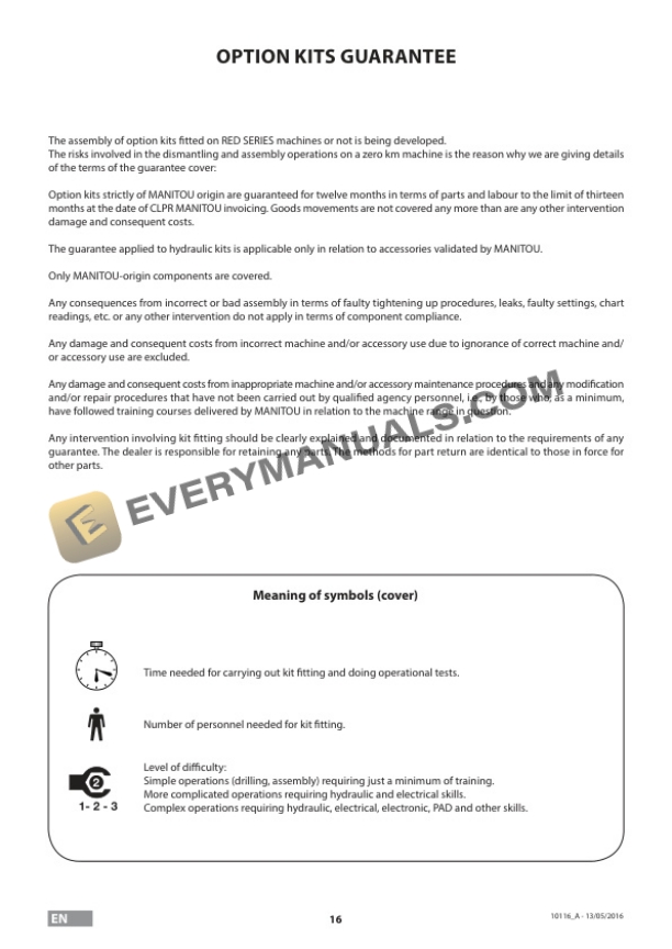 Manitou MSI 25 T 4ST3A to MH 25-4 BUGGIE T 4ST3B Installation Instruction 10116NM FR-EN-4