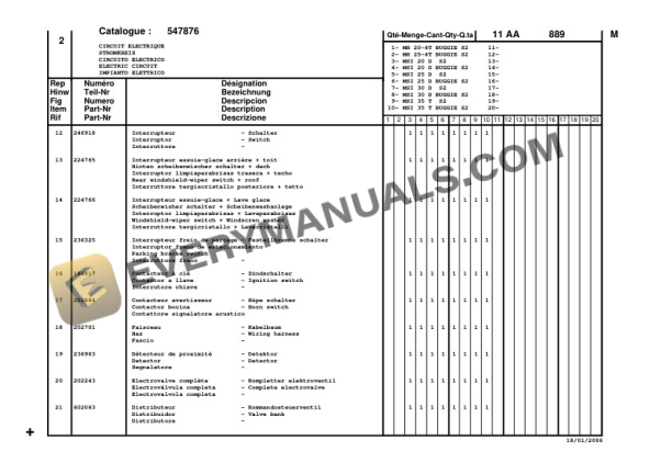 Manitou MSI 30 D Series 2-E2, MH 25-4 Turbo Series 2-E2 Parts Manual 547876P-3