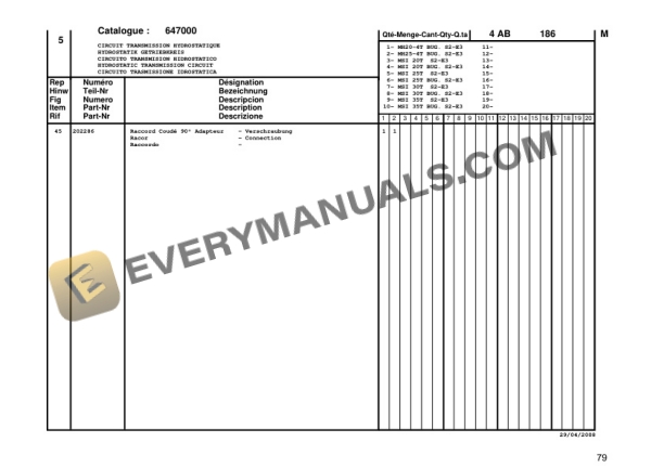 Manitou MSI 30 D Series 2-E3, MH 25-4 Turbo Series 2-E3 Parts Manual 647000P-2