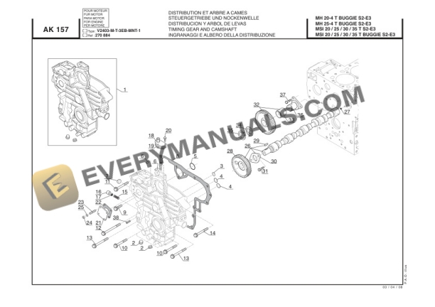 Manitou MSI 30 D Series 2-E3, MH 25-4 Turbo Series 2-E3 Parts Manual 647000P-5