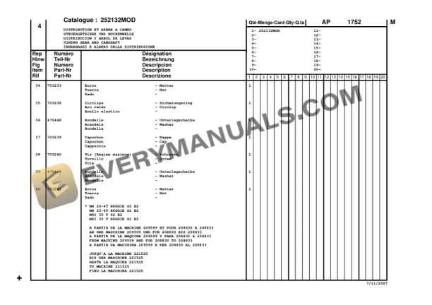 Manitou MSI 30 D Turbo Series 1-E2 Parts Manual 547924-4