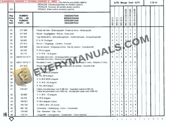 Manitou MSI 30 LPG Parts Manual 547308P-2