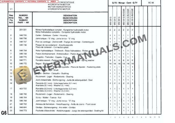 Manitou MSI 30 LPG Parts Manual 547308P-4