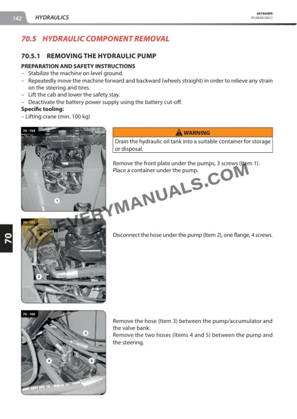 Manitou MSI 40 D D ST5 S1, MSI 50 D D ST5 S1 Repair Manual 647960EN 6 Manitou MSI 40 D D ST5 S1, MSI 50 D D ST5 S1 Repair Manual 647960EN - Image 4
