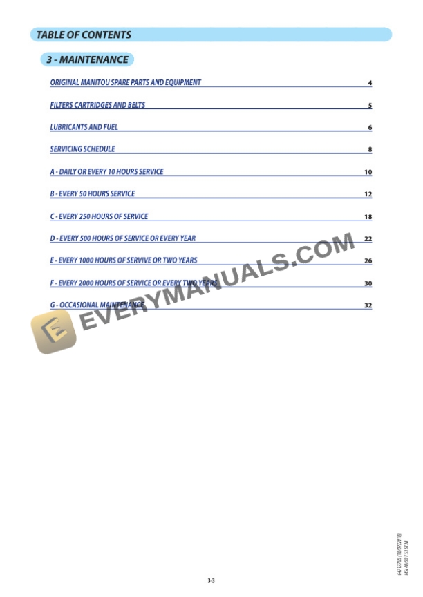 Manitou MSI 40 T S3 ST3B, MSI 50 T S3 ST3B Operator Manual 647177 US 6 Manitou MSI 40 T S3 ST3B, MSI 50 T S3 ST3B Operator Manual 647177 US - Image 4