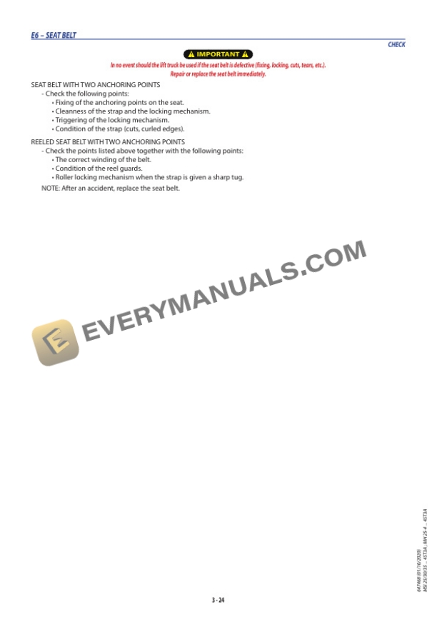 Manitou MSI25 T 4ST3A to MH25-4 BUGGIE 36KW 4ST3A Operator Manual 647468EN 7 Manitou MSI25 T 4ST3A to MH25-4 BUGGIE 36KW 4ST3A Operator Manual 647468EN - Image 5