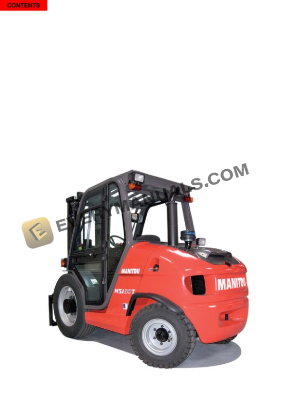 Manitou MSI30 D Turbo Series 2-E3, MH25-4 Turbo Series 2-E3 Operator Manual 647000AS 4 Manitou MSI30 D Turbo Series 2-E3, MH25-4 Turbo Series 2-E3 Operator Manual 647000AS-2
