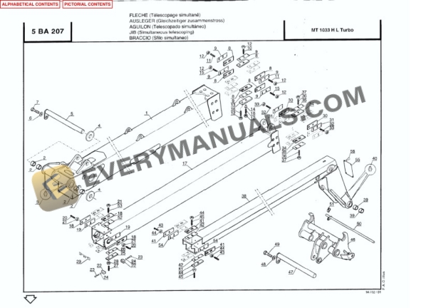 Manitou MT 1033 HL Turbo Series 1 Parts Manual 547793P-2