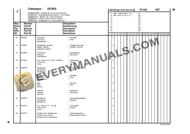 Manitou MT 1033 HL Turbo Series 2-E2 Parts Manual 547853P-3