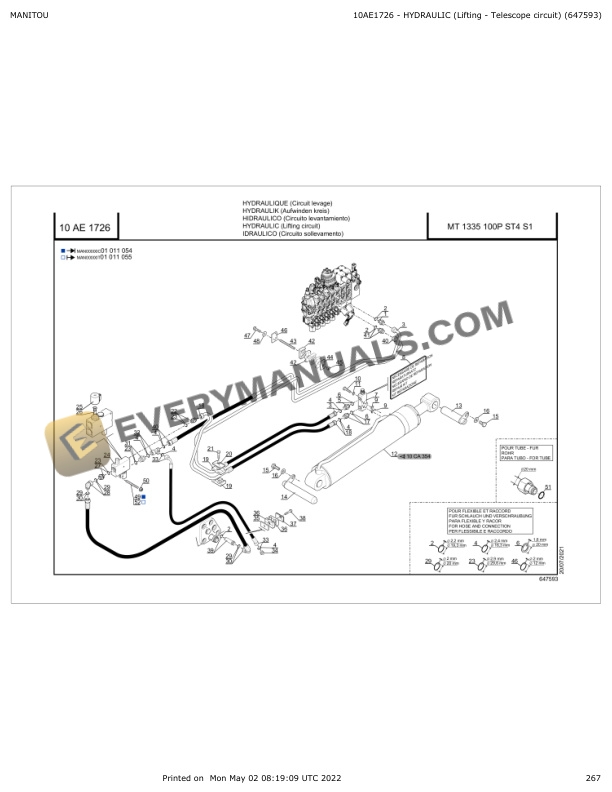 Manitou MT 1135-100P ST4 S1, MT 1335-100P ST4 S1 Parts Manual 647593 6 Manitou MT 1135-100P ST4 S1, MT 1335-100P ST4 S1 Parts Manual 647593 - Image 4