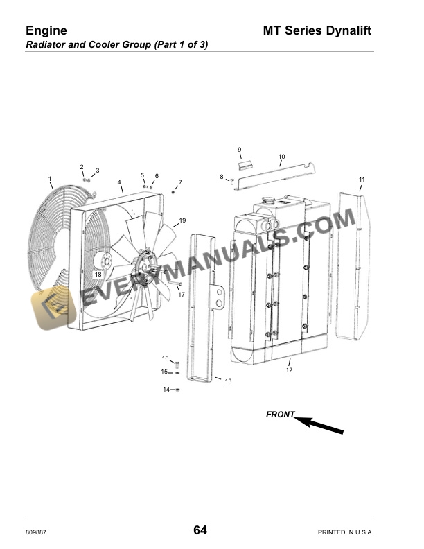 Manitou MT 1155 Maniscopic T-3 Parts Manual 809887-2