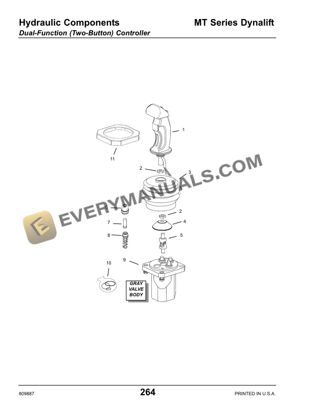 Manitou MT 1155 Maniscopic T-3 Parts Manual 809887-5