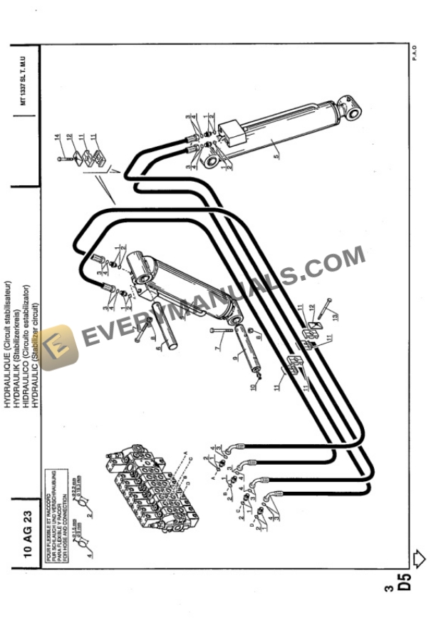 Manitou MT 1330 SL S1 Turbo to MT 1637 SL S1 Turbo Mono-Ultra ORH Parts Manual 547049C-3