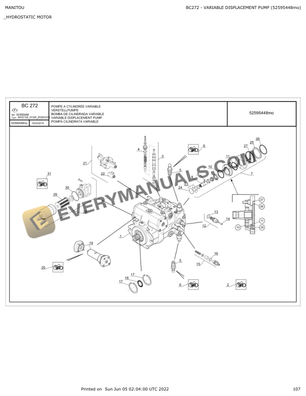 Manitou MT 1335 H EASY 75D ST3B S1 Parts Manual 647565 5 Manitou MT 1335 H EASY 75D ST3B S1 Parts Manual 647565 - Image 3