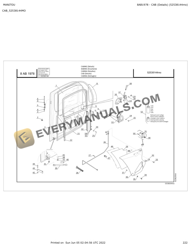 Manitou MT 1335 H EASY 75D ST3B S1 Parts Manual 647565 7 Manitou MT 1335 H EASY 75D ST3B S1 Parts Manual 647565 - Image 5