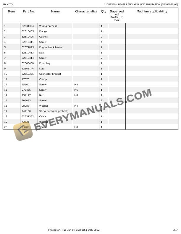 Manitou MT 1440 HA 100D ST5 S1, MT 1840 HA 100D ST5 S1 Parts Manual 647785 6 Manitou MT 1440 HA 100D ST5 S1, MT 1840 HA 100D ST5 S1 Parts Manual 647785 - Image 4