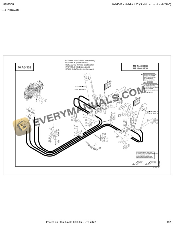 Manitou MT 1440 ST3B, MT 1840 ST3B Parts Manual 647100 6 Manitou MT 1440 ST3B, MT 1840 ST3B Parts Manual 647100 - Image 4