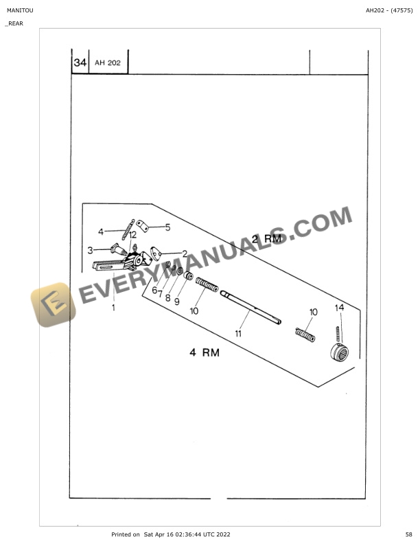 Manitou MT 220, MT420 Parts Manual 47575 4 Manitou MT 220, MT420 Parts Manual 47575 - Image 2
