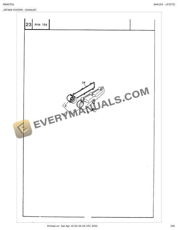 Manitou MT 220, MT420 Parts Manual 47575 6 Manitou MT 220, MT420 Parts Manual 47575 - Image 4
