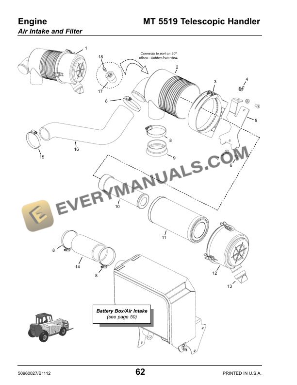 Manitou MT 5519 Telescopic Handler Parts Manual 50960027B-3