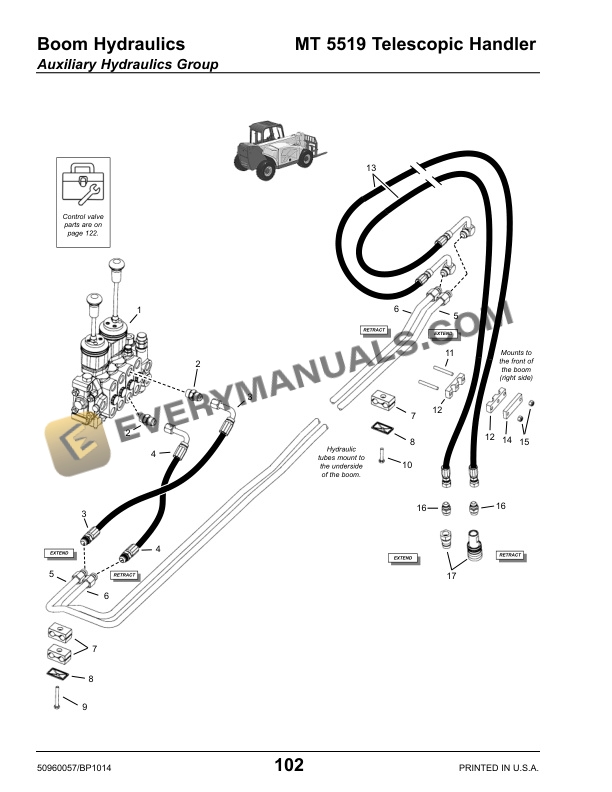 Manitou MT 5519 Telescopic Handler Parts Manual 50960057B-4