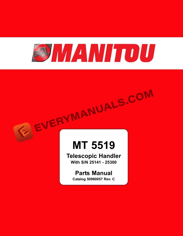 manitou mt 5519 telescopic handler parts manual 50960057c 1