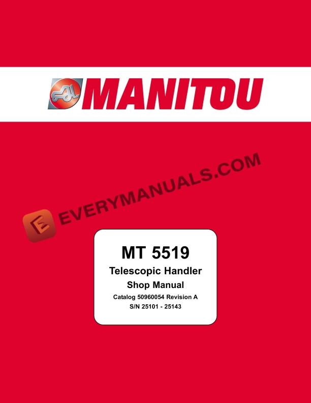 manitou mt 5519 telescopic handler shop manual 50960054 reva 1