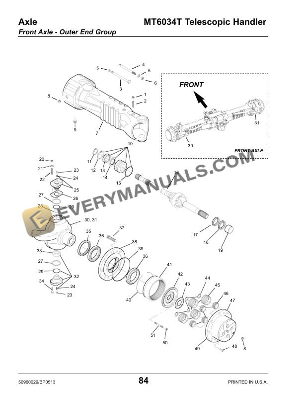 Manitou MT 6034 T Parts Manual 50960029B-3