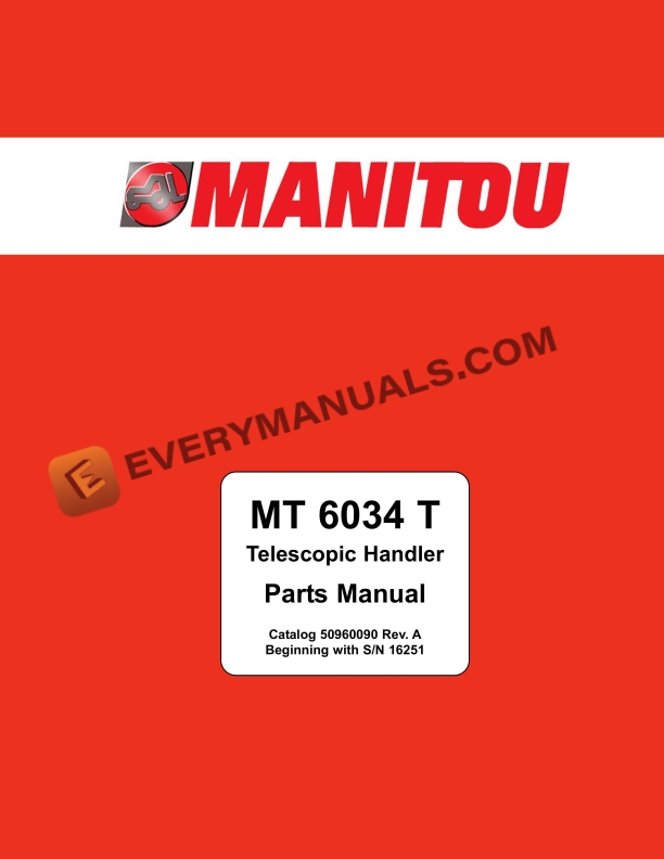 manitou mt 6034 t telescopic handler parts manual 50690090a 1