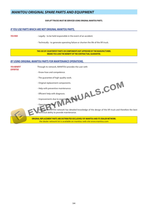 Manitou MT 625 T S2-E3 Operator Manual 647207EN 6 Manitou MT 625 T S2-E3 Operator Manual 647207EN - Image 4