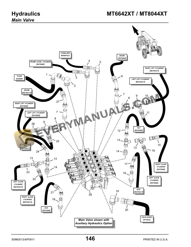 Manitou MT 6642 XT, MT 8044 XT Parts Manual 50960013A-4