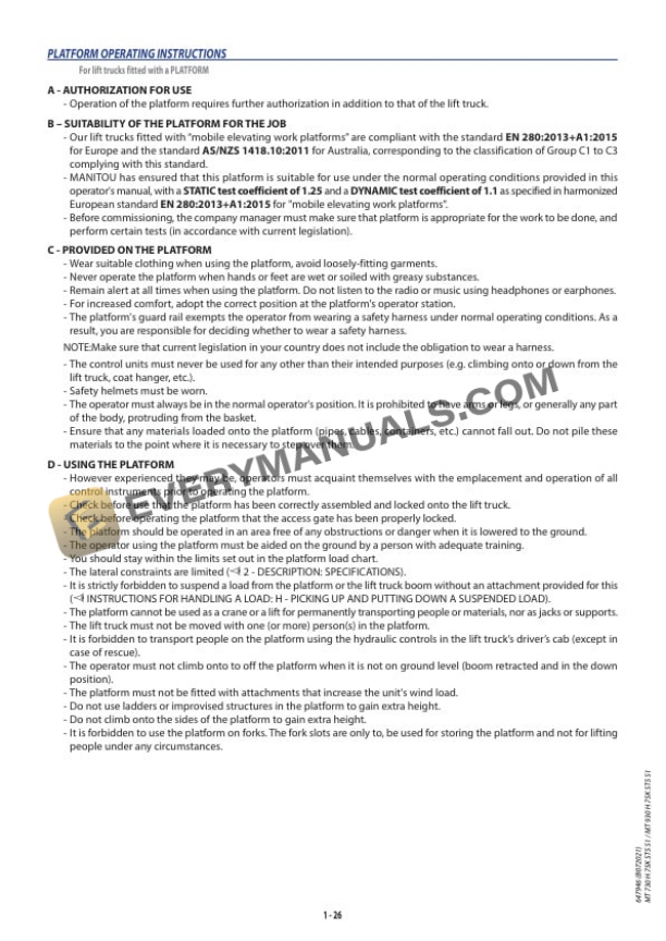 Manitou MT 730 H 75K ST5 S1, MT 930 H 75K ST5 S1 Operator Manual 647946EN-USM4B072021 4 Manitou MT 730 H 75K ST5 S1, MT 930 H 75K ST5 S1 Operator Manual 647946EN-USM4B072021 - Image 2