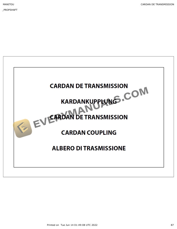 Manitou MT-X 1033 100P ST3A S1 Parts Manual 647777 4 Manitou MT-X 1033 100P ST3A S1 Parts Manual 647777 - Image 2