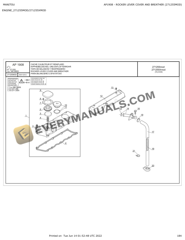 Manitou MT-X 1033 ST 100P MINING ST3A S1 Parts Manual 647859 6 Manitou MT-X 1033 ST 100P MINING ST3A S1 Parts Manual 647859 - Image 4