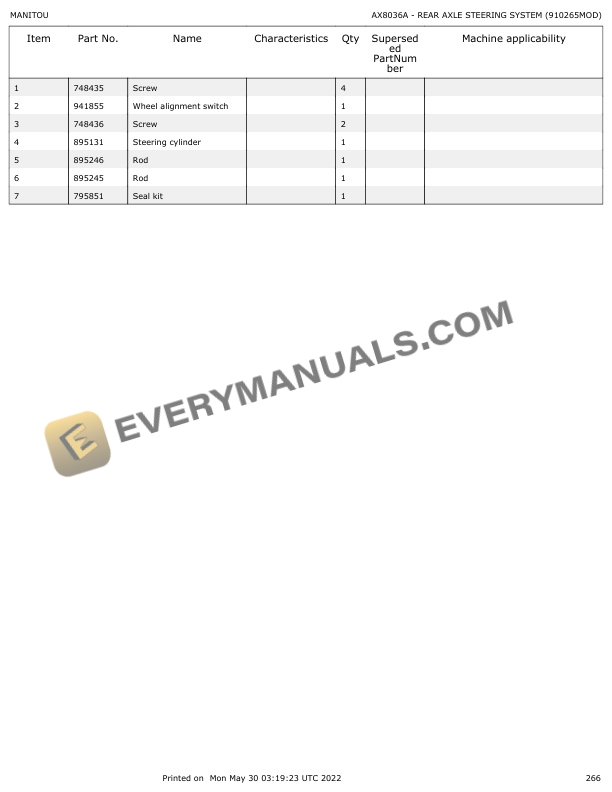 Manitou MT-X 1440 SLT S4-E3 Parts Manual 647209 6 Manitou MT-X 1440 SLT S4-E3 Parts Manual 647209 - Image 4
