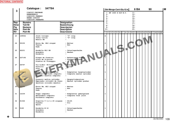 Manitou MT1645H Turbo Parts Manual 547784-2
