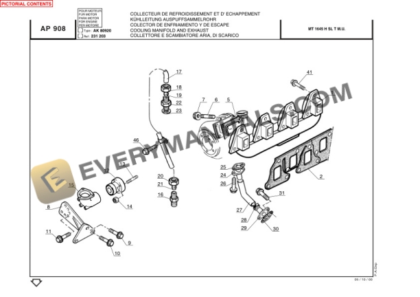 Manitou MT1645H Turbo Parts Manual 547784-5