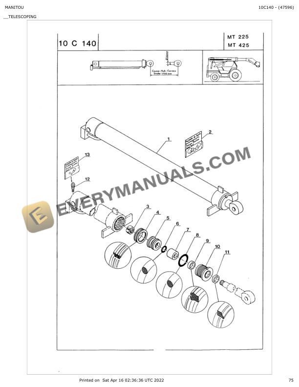 Manitou MT225, MT425 Parts Manual 47596 5 Manitou MT225, MT425 Parts Manual 47596 - Image 3