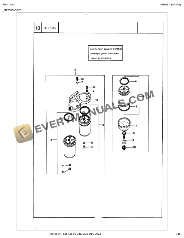 Manitou MT225, MT425 Parts Manual 47596 6 Manitou MT225, MT425 Parts Manual 47596 - Image 4